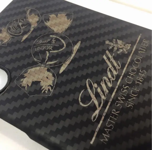 a close up of a cell phone case with a design on it